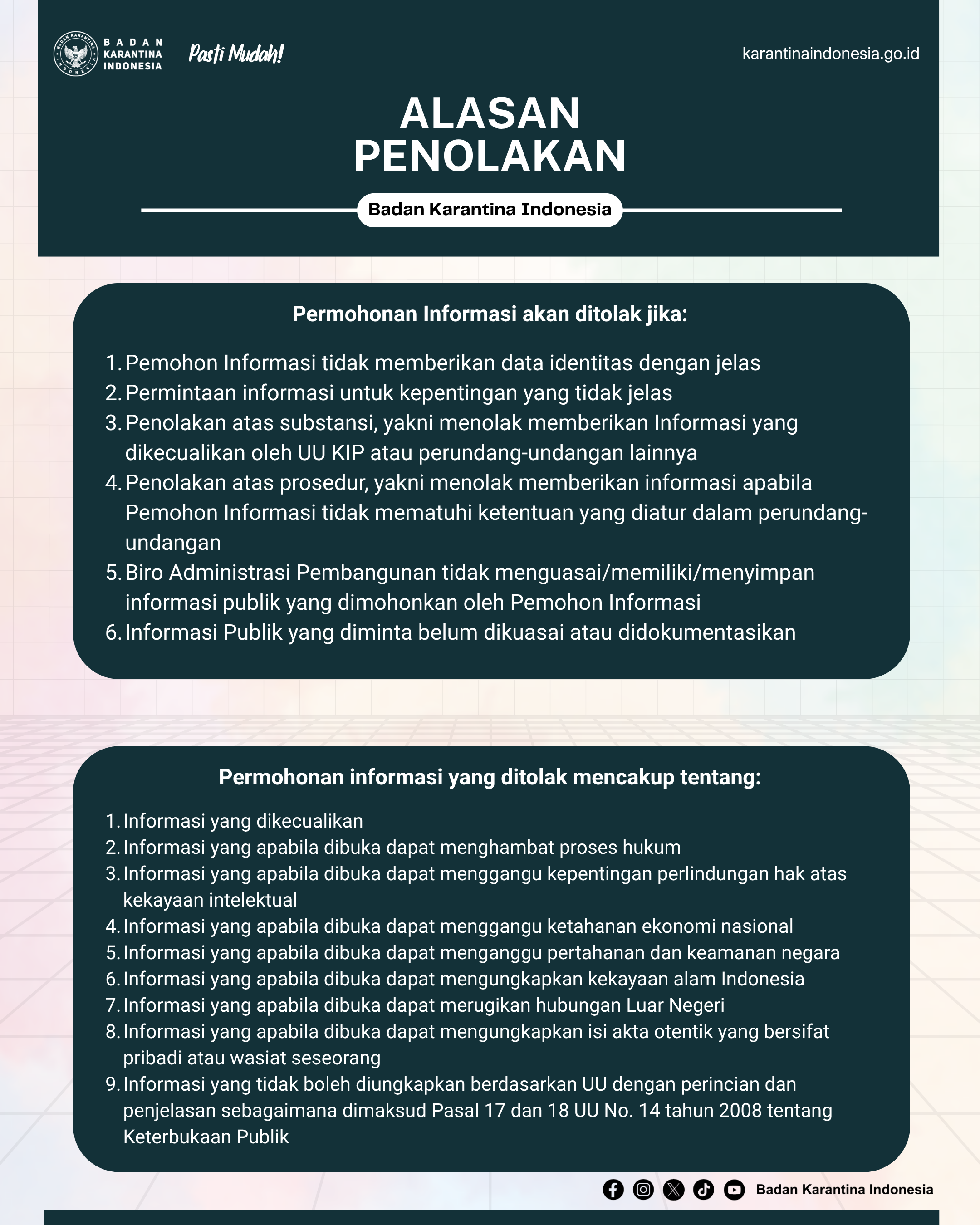 Alasan Penolakan